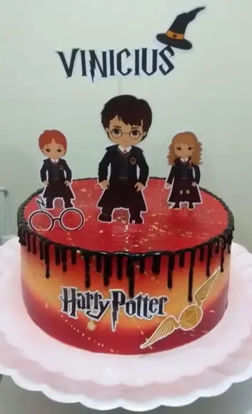 Arquivo silhouette topo de bolo Harry Potter 04
