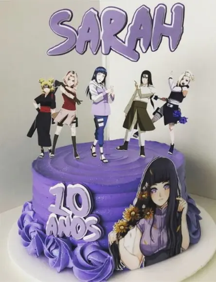 Arquivo Silhouette Topo De Bolo Hinata Naruto Studio