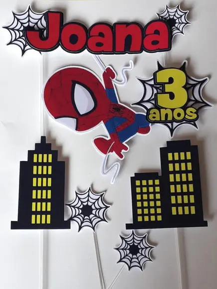 Arquivo Silhouette Topo De Bolo Homem Aranha 02 Studio