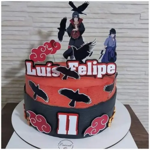 Arquivo Silhouette Topo De Bolo Naruto Itachi Studio