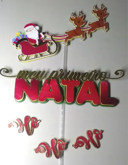Arquivo Silhouette Topo De Bolo Natal Trenó Studio