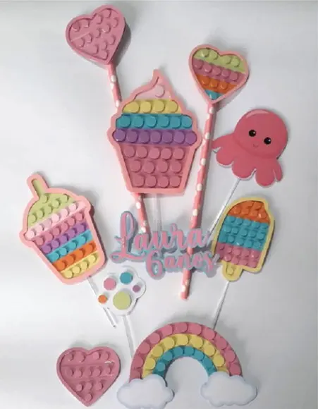 Arquivo Silhouette Topo De Bolo Pop It Studio 04
