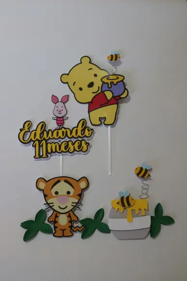 Arquivo Silhouette Topo De Bolo Ursinho Pooh Studio 01