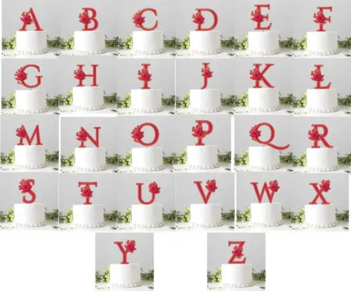Arquivo Topo de Bolo Letras Completo ( Letras de A à Z )