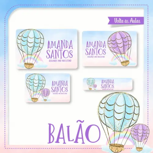 Arquivos Etiqueta Escolares balão STUDIO/PDF
