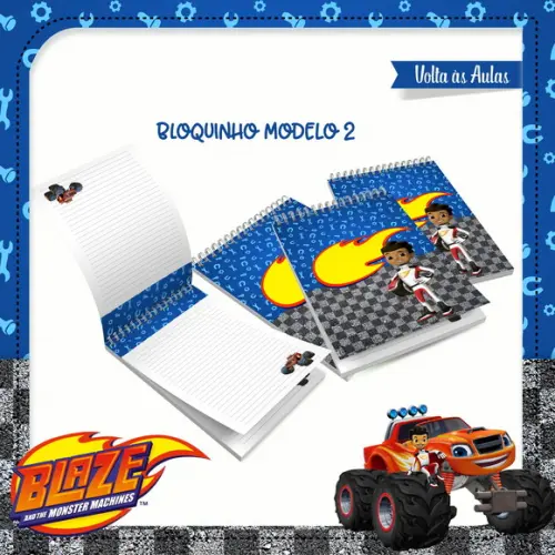 Arquivos Etiqueta Escolares Blaze and the Monster STUDIO/PDF