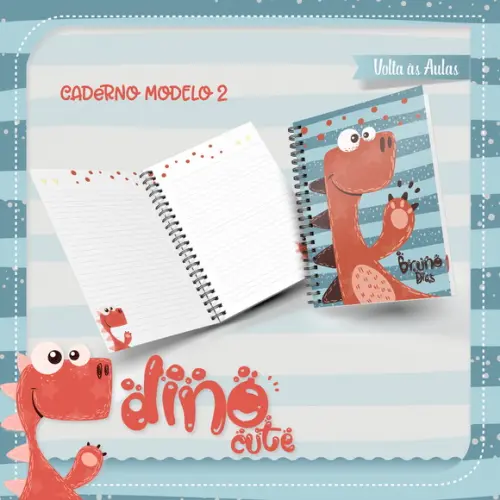 Arquivos Etiqueta Escolares Dino Cute STUDIO/PDF