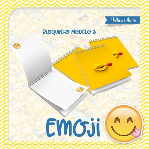 Arquivos Etiqueta Escolares Emoji STUDIO/PDF