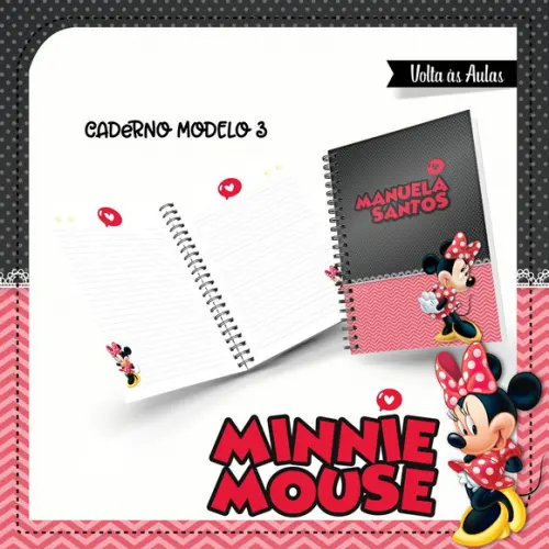 Arquivos Etiqueta Escolares Minnie Vermelha 02 STUDIO/PDF