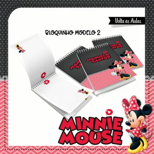Arquivos Etiqueta Escolares Minnie Vermelha 02 STUDIO/PDF