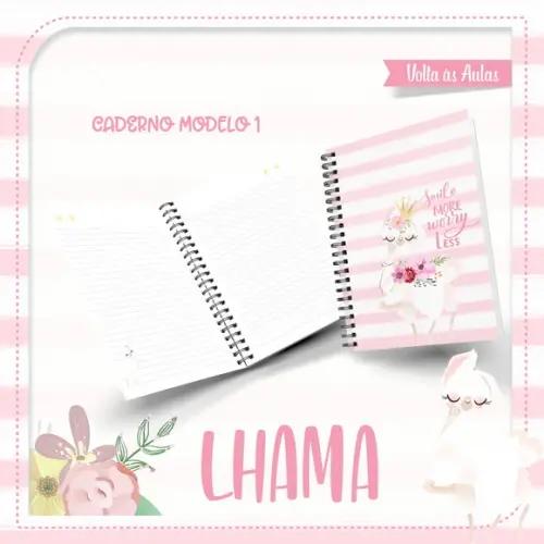 Arquivos Etiqueta Escolares lhama 02 STUDIO/PDF