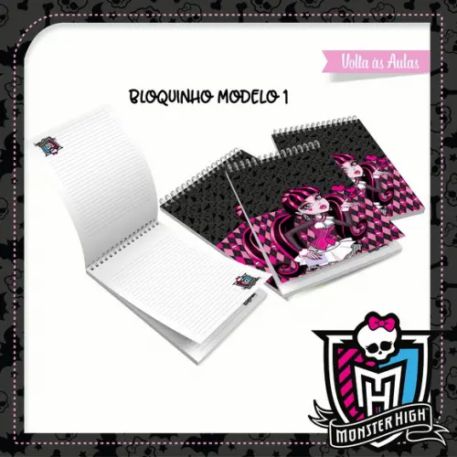 Arquivos Etiqueta Escolares Monster high 02 STUDIO/PDF