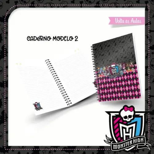 Arquivos Etiqueta Escolares Monster high 02 STUDIO/PDF