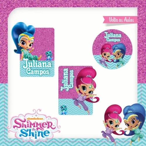 Arquivos Etiqueta Escolares Shimmer e Shine STUDIO/PDF