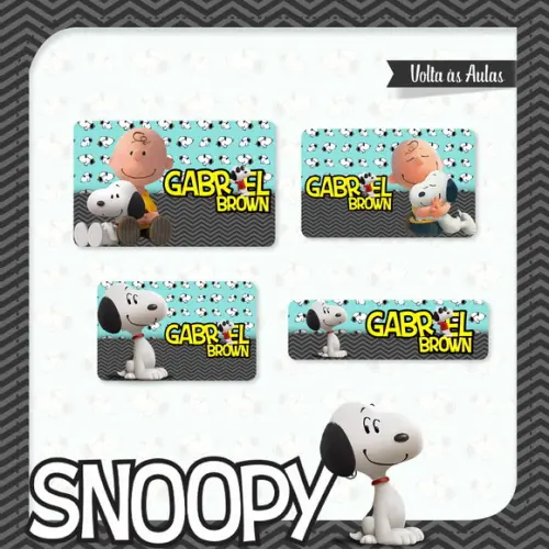Arquivos Etiqueta Escolares Snoopy 03 STUDIO/PDF