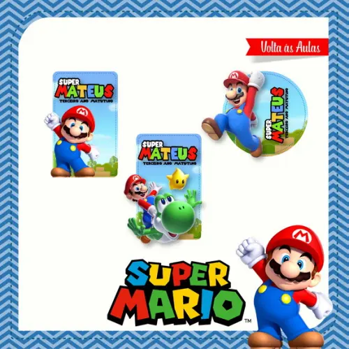 Arquivos Etiqueta Escolares Super Mario Bros STUDIO/PDF