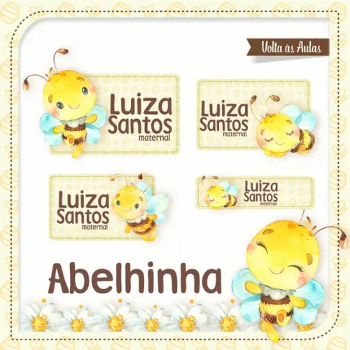 Arquivos Etiquetas Escolares Abelhinha 2021 STUDIO/PDF