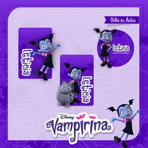 Arquivos Etiqueta Escolares Vampirina STUDIO/PDF
