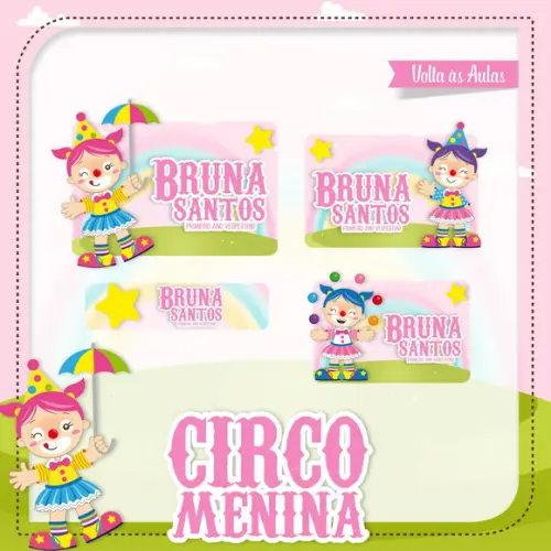 Arquivos Etiquetas Escolares Circo Menina 2021 STUDIO/PDF