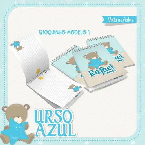 Arquivos Etiquetas Escolares Urso Azul 2021 STUDIO/PDF