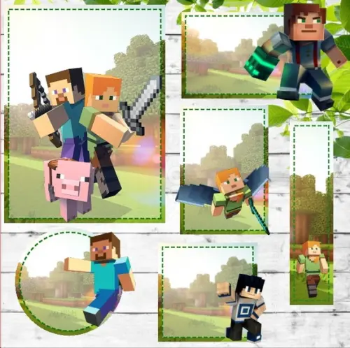 Arquivos Silhouette Etiquetas Escolares Minecraft 2020