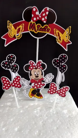 Arquivos Silhouette topo de bolo 72 Minnie Vermelha