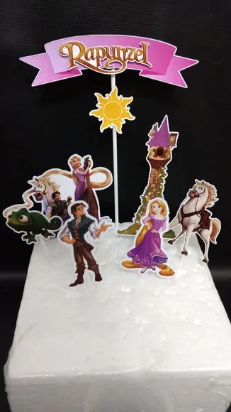 Arquivos Silhouette topo de bolo 83 Rapunzel
