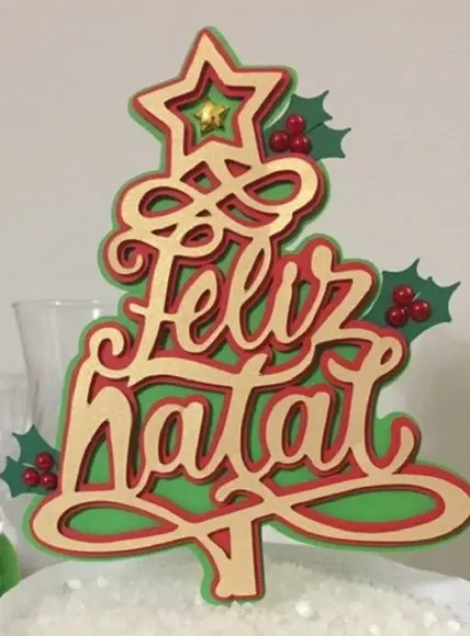 Arquivos Silhouette topo de bolo arvore de Natal 03