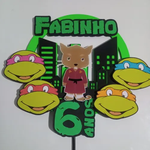 Arquivos Silhouette topo de bolo Tartarugas Ninja 02
