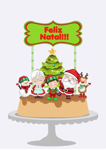 Arquivos Silhouette topo de Natal em camada