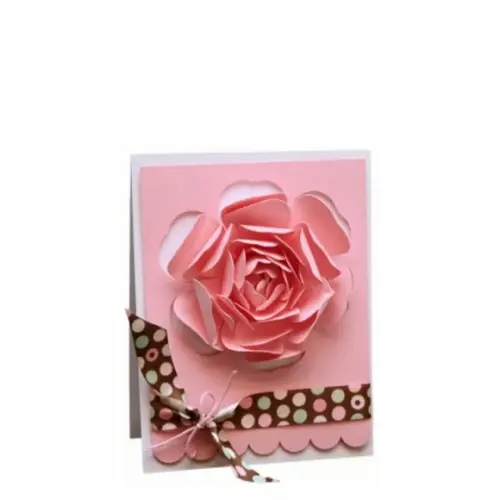 Cartão Flor Rosa Amor Convite Silhouette