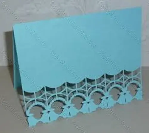 Cartões Com Bordas Rendadas Silhouette