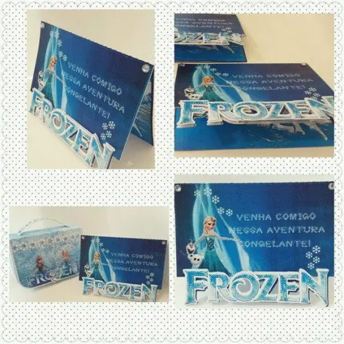 convite Frozen Vazado Silhouette studio