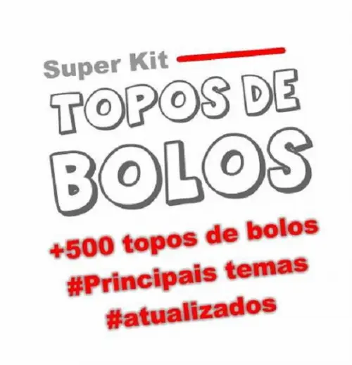 Kit 500 Topos De Bolo Arquivo Silhouette Principais Temas