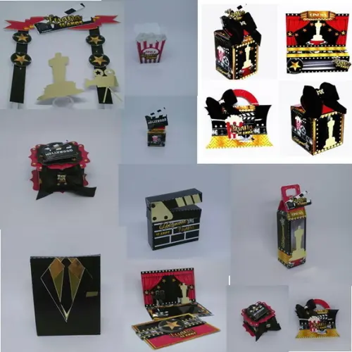 Kit Digital Luxo Hollywood Cinema- Arquivo de Corte