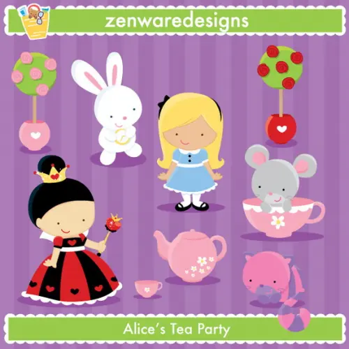 Kit Digital Papel Scrapbook- Alice