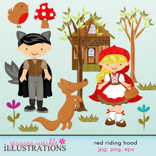 Kit Digital Scrapbook Chapeuzinho Vermelho