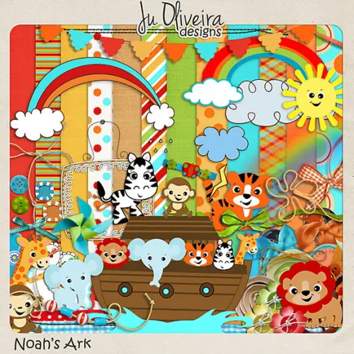 Kit Scrapbook A Arca De Noé