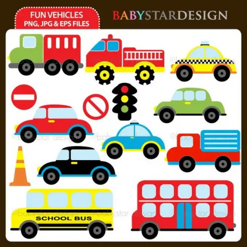 Kit Scrapbook Digital Carros Trânsito