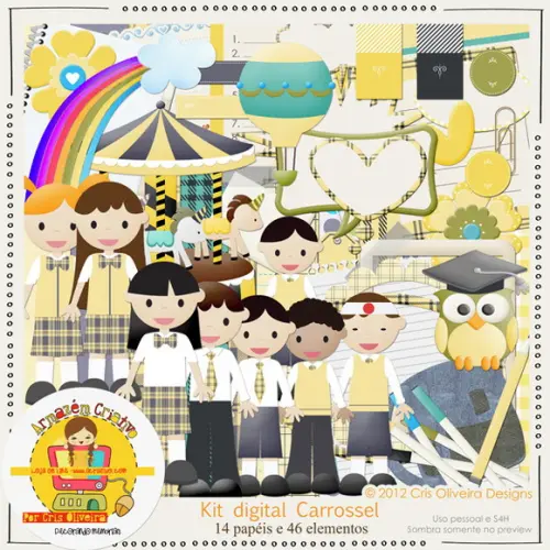 Kit Scrapbook Digital Carrossel