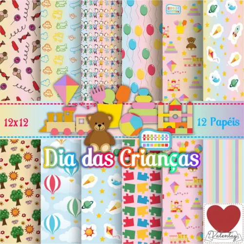 Kit Scrapbook Digital dia das crianças