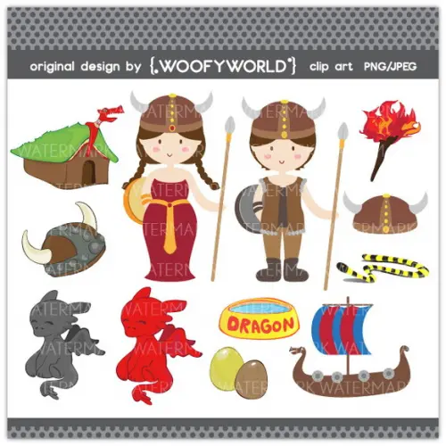 Kit Scrapbook Digital Dragões Imagens Clipart