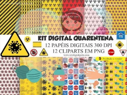 Kit Scrapbook Digital quarentena