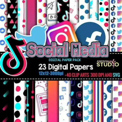 Kit Scrapbook Digital Tik Tok