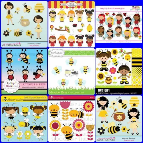 Kits Scrapbook Digital Abelhinhas