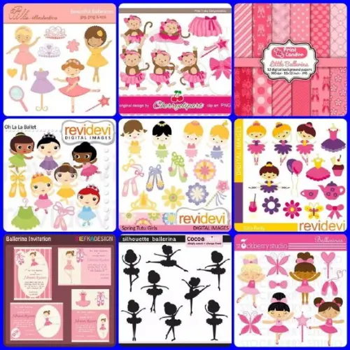 Scrapbook Digital Bailarinas 38 Kits