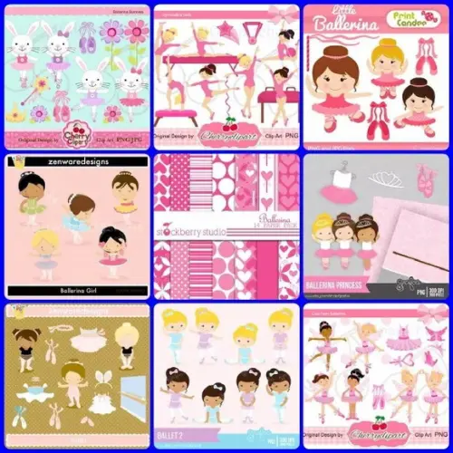 Scrapbook Digital Bailarinas 38 Kits