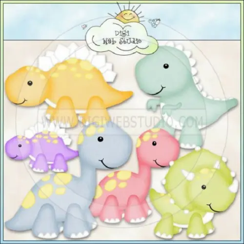 Scrapbook Digital Dinossauro - Fundos, Elementos, Clipart