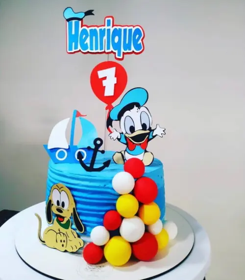 TOPO DE BOLO PATO DONALD E PLUTO - ARQUIVO STUDIO