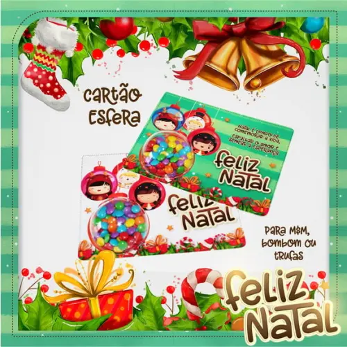 Arquivo de Corte cartão esfera Natal
